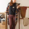 Cardigan lungo a righe