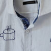 Camicia colazione bianca e azzurra - immagine 7